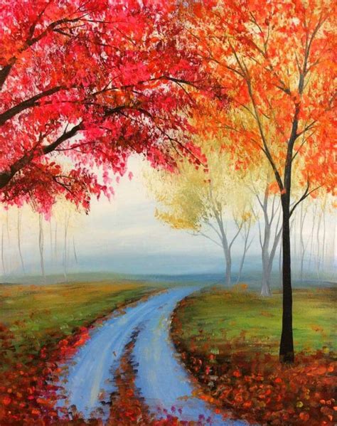 easy autumn paintings